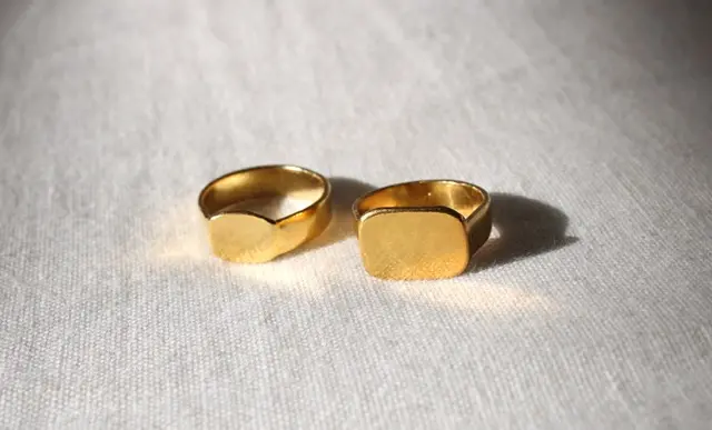 Ringe vergoldet